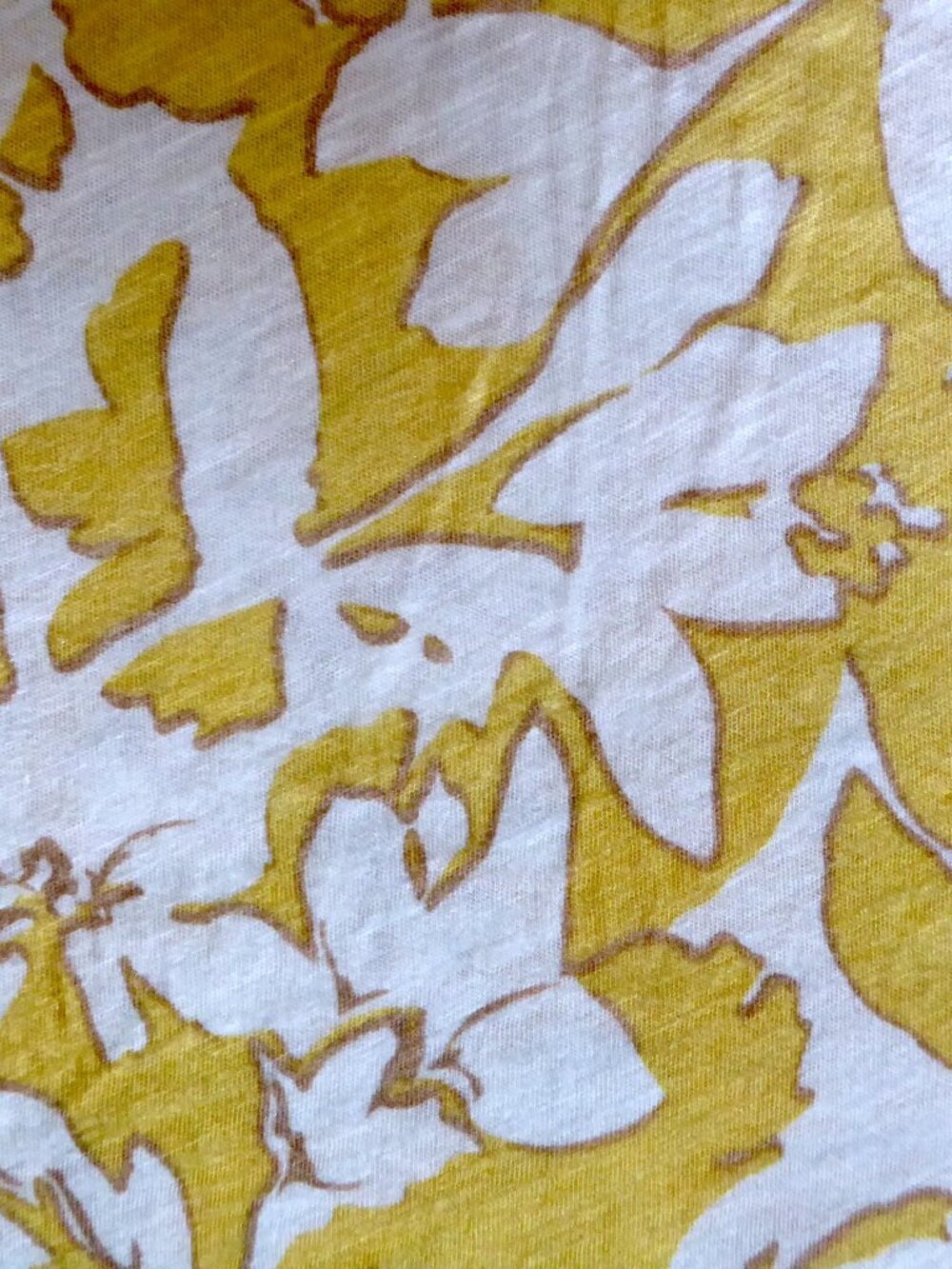 SONOMA BRAND YELLOW OCHRE WHITE FLORAL TANK TOP LARGE - Picture 7 of 10